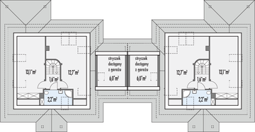 Poddasze projektu - Magnolia B bliźniak
