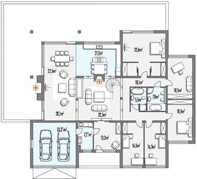 Parter projektu - Aloes B 2-garaże