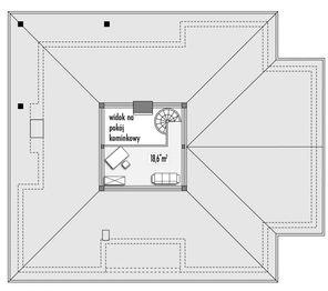 Poddasze projektu - Aloes B 2-garaże