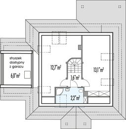 Poddasze projektu - Magnolia B bliźniak M