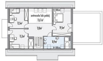 Poddasze projektu - Ada A 2-garaże