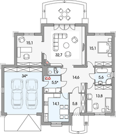 Parter projektu - Mila 4B 2-garaże