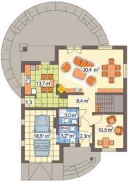 Parter projektu - Sara A garaż