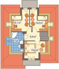 Poddasze projektu - Sara A garaż