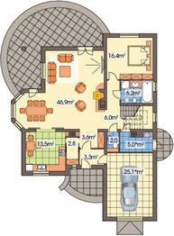 Parter projektu - Rumianek A garaż