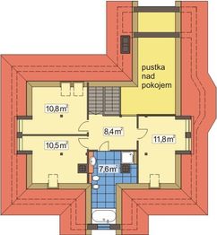 Poddasze projektu - Telimena wersja A z pojedynczym garażem