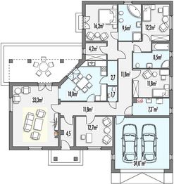 Parter projektu - Gracja A 2 garaże