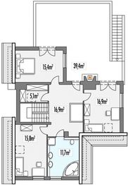 Poddasze projektu - Hania A 2 garaże