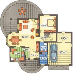 Parter projektu - Rumianek 2A 2 garaże