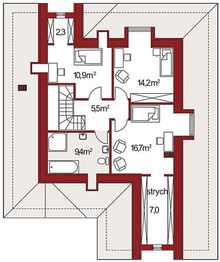 Poddasze projektu - Promyk A