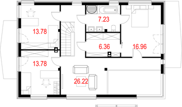 Piętro 1 projektu - House 10