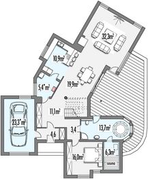 Parter projektu - Bursztyn A garaż