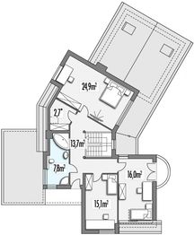 Poddasze projektu - Bursztyn A garaż
