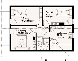 Poddasze projektu - Czocha 3 dws