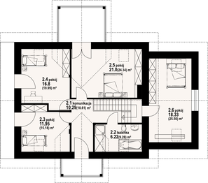 Poddasze projektu - Jaworowo 27