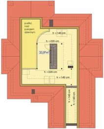 Poddasze projektu - Arabella B 2-garaże