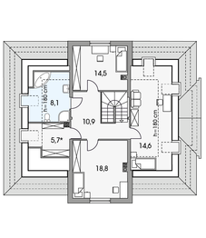 Poddasze projektu - Kalina 2A garaż