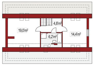 Poddasze projektu - Madzia 2A