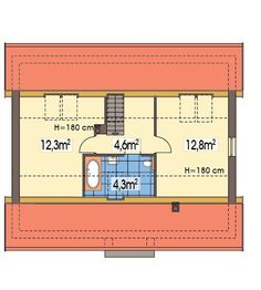 Poddasze projektu - Alan 2 wersja A