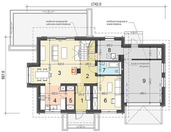 Parter projektu - Sowa 6 z garażem 2-st.