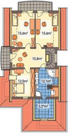 Poddasze projektu - Malwina paliwo stałe wersja A