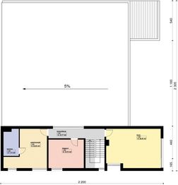 Piętro 1 projektu - PS-SS-U2 Autoserwis warsztat samochodwy 8 stanowisk