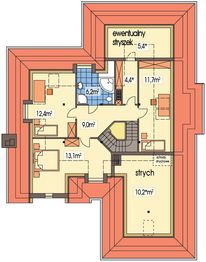 Poddasze projektu - Lawenda wersja A paliwo stałe