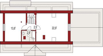 Poddasze projektu - Gienia F PS