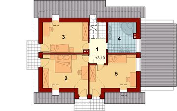 Poddasze projektu - Sowa 3 z garażem