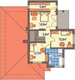 Piętro 1 projektu - Michał wersja A