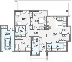 Parter projektu - Alabama 3C garaż