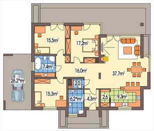 Parter projektu - Alabama 3 wersja A z wiatą paliwo stałe