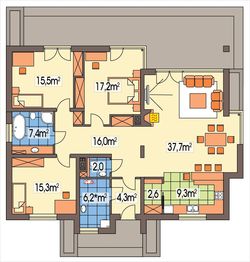 Parter projektu - Alabama 3 wersja B bez garażu paliwo stałe