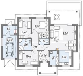 Parter projektu - Antek B garaż PS