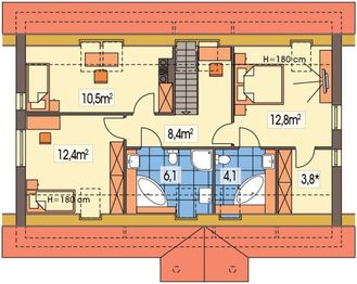 Poddasze projektu - Scarlet A 2-garaże