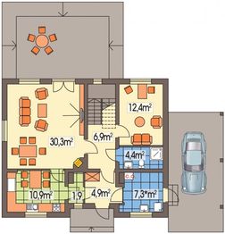 Parter projektu - Maria wersja AW z wiatą paliwo stałe