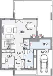 Parter projektu - Alamo wersja A z wiatą paliwo stałe