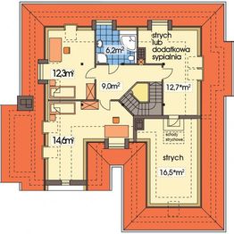 Poddasze projektu - Lawenda 2B P 2-garaże