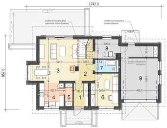 Parter projektu - Sowa 5 z garażem 2-st.