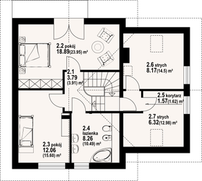 Poddasze projektu - Gładyszów 31 kgx