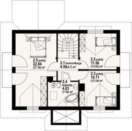 Poddasze projektu - Hoczew średnia 15 dw