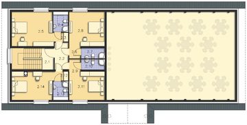 Poddasze projektu - Budynek usługowy Puchacz DCU02