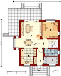 Parter projektu - Baset 2 bez garażu