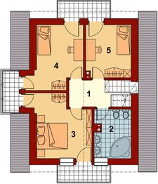 Poddasze projektu - Baset 2 bez garażu