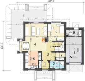 Parter projektu - Baset 3 z garażem