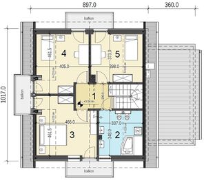 Poddasze projektu - Baset 3 z garażem
