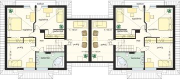 Poddasze projektu - Dom Na Medal - Bliźniak