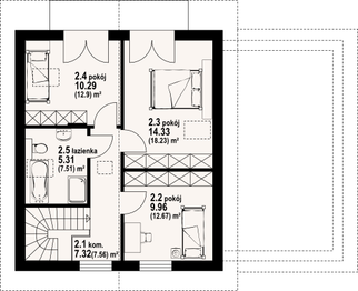 Poddasze projektu - Grochowo Nowe 3gx