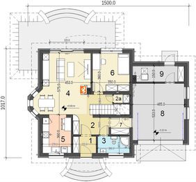 Parter projektu - Baset 5 z garażem XL