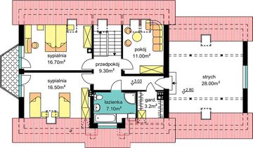 Poddasze projektu - BW-27 wariant 3
